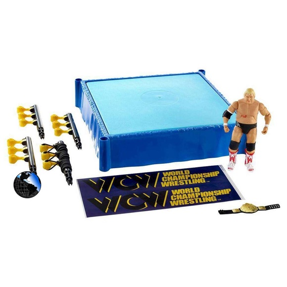 WWE Hall of Fame Retro WCW Ring Playset Includes Dusty Rhodes Figure Mattel - Picture 4 of 11